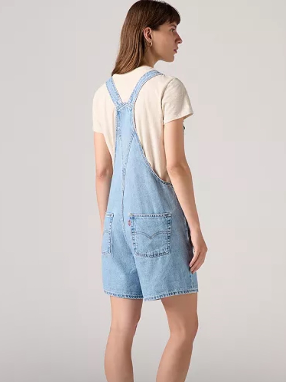 Levi’s denim overall shorts size 28 new without tags - Picture 5 of 6